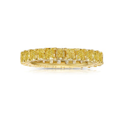 Fancy yellow eternity ring. Yellow diamond eternity band. Yellow diamond wedding band. Yellow diamond ring. Yellow diamond jewelry