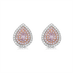 Unique pink diamond pendant. pink diamond necklace. light pink diamonds. light pink pear shape. diamond pendant. pear diamond pendant. 
