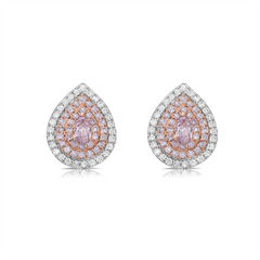 Unique pink diamond pendant. pink diamond necklace. light pink diamonds. light pink pear shape. diamond pendant. pear diamond pendant. 