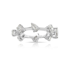 Alternating Fancy Yellow and White Diamond Eternity Band. Yellow diamond jewelry.