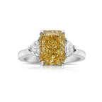 Long radiant. Long radiant yellow diamond. fancy yellow diamond ring. yellow diamond ring. 