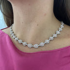 Royal 9.7ct Natural Light Pink Pear Shaped Elongated Diamond Necklace.