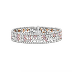 Fancy natural pink diamond bracelet, GIA certified.
