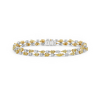 Fancy intense yellow diamond bracelet. Yellow diamond multi shape bracelet. Yellow diamond tennis bracelet. Canary diamond bracelet. Yellow diamond mutl shape. Natural yellow diamond bracelet.