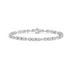 Elegant white diamond bracelet. mix shape white diamond bracelet.