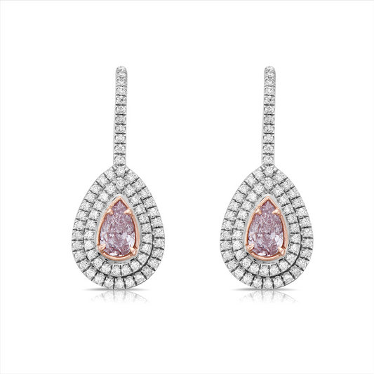 Light pink diamond jewelry. Pink diamond ring. Natural pink diamond jewelry. Gia certified pink diamond ring light pink diamond earrings . Pink diamond earrings