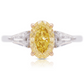 2.02ct Fancy Intense Yellow Oval Diamond Ring