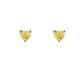  Yellow diamond hearts. Yellow diamond studs. Yellow diamond earrings. Heart diamond earrings