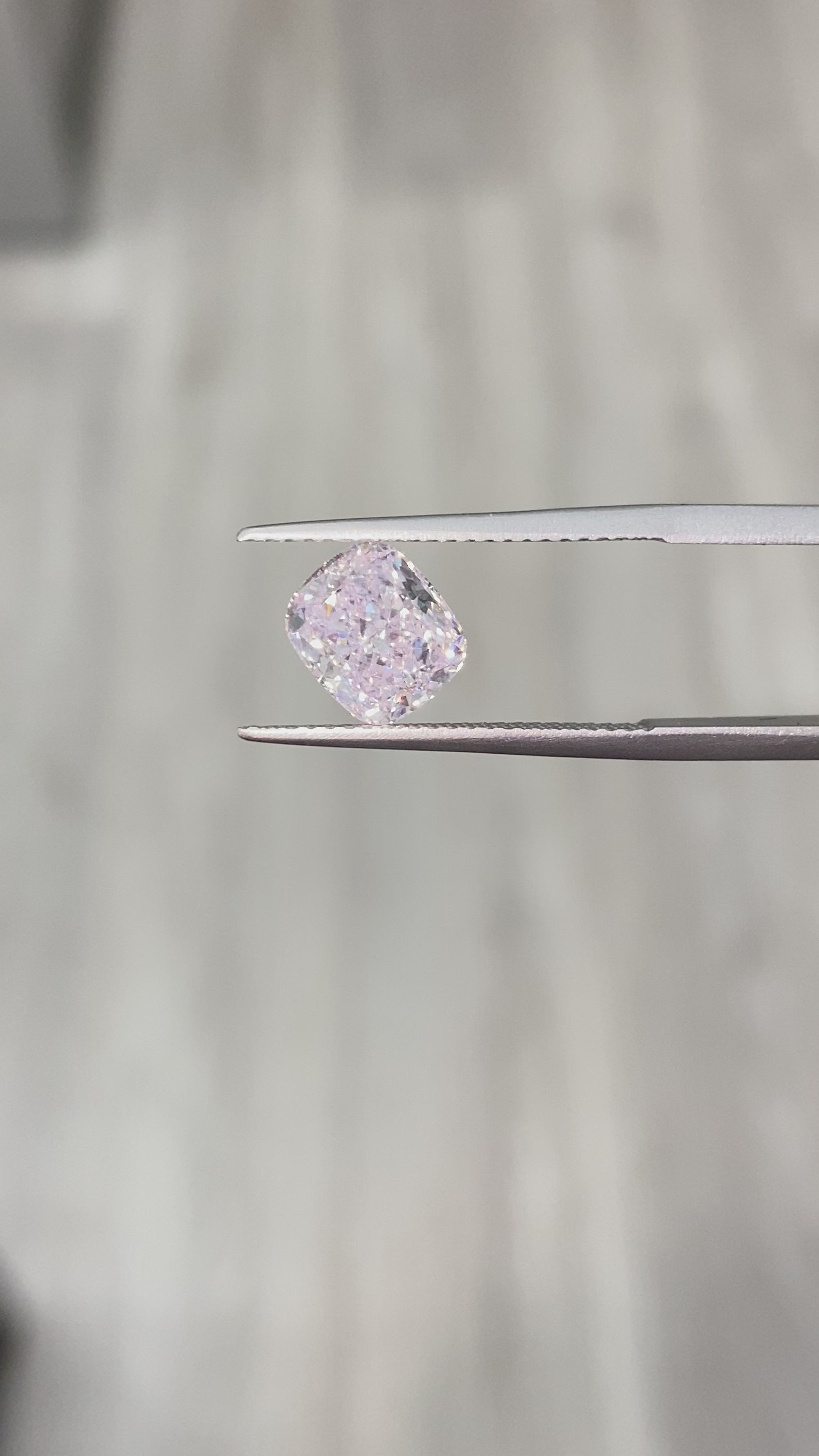 pink diamond IF clarity. internally flawless. light pink. light pink diamond. pink diamond. pink diamonds. pink diamond cushion. GIA certified pink.  GIA certified pink diamond. 
