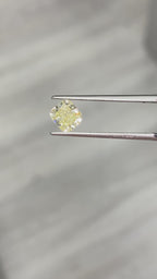 light yellow. fancy light yellow. yellow diamond. cushion cut diamond. 