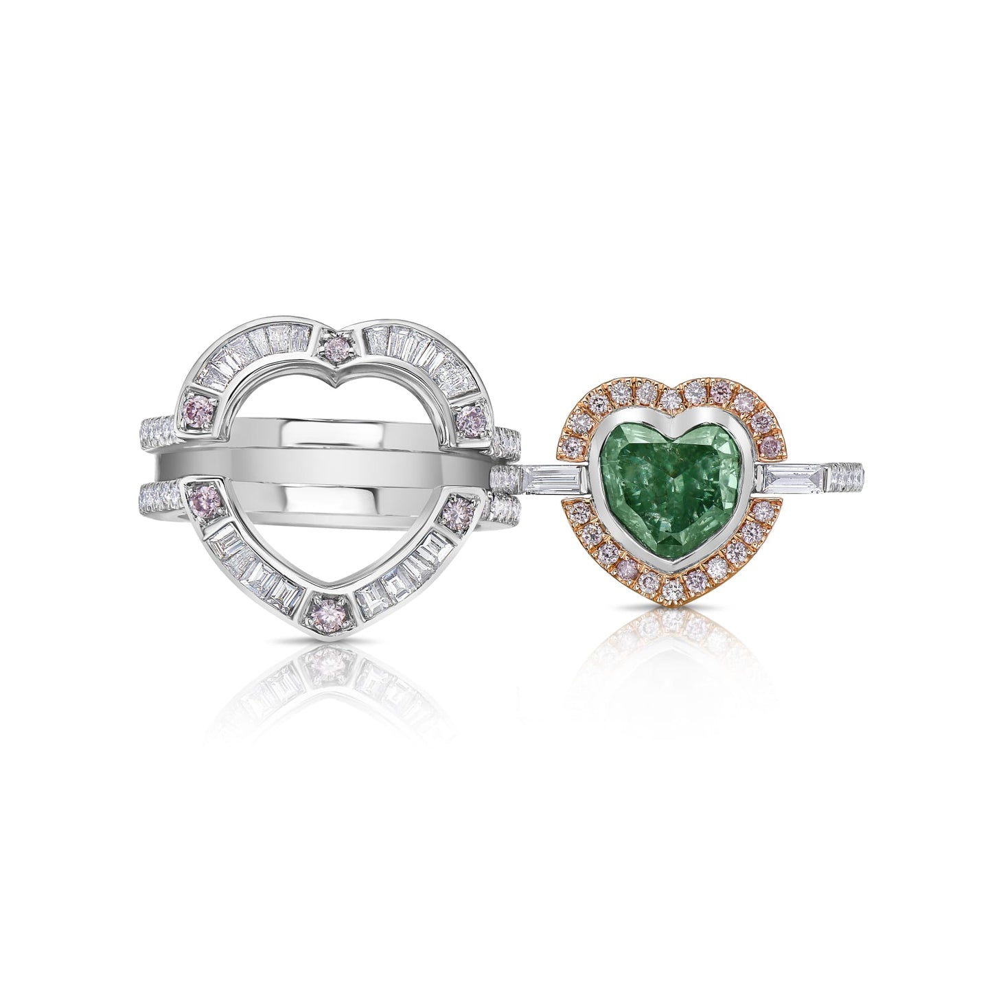 2 carat fancy intense green heart shape diamond. Fancy intense green diamond. Green diamond heart shape