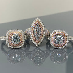 blue diamond ring. blue marquis diamond. light blue diamond