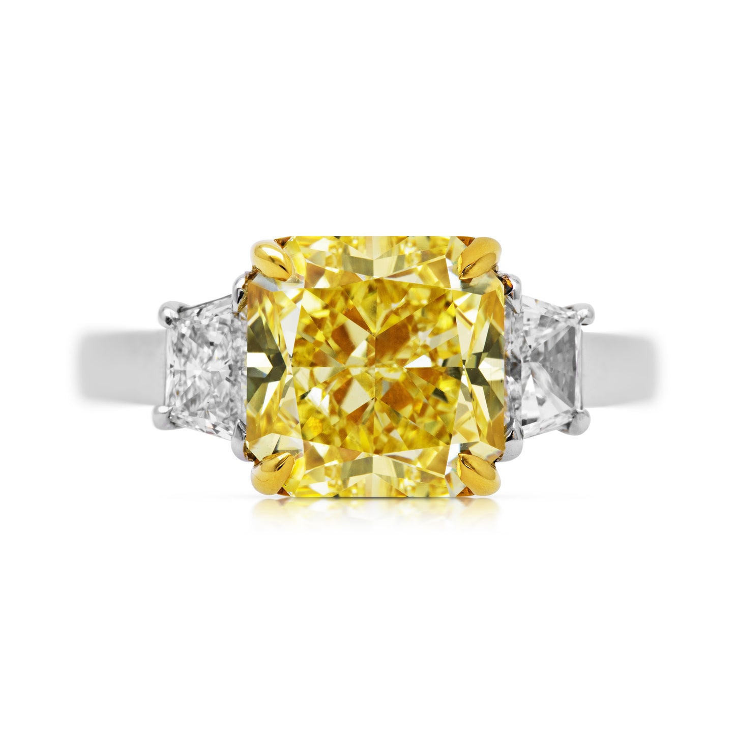 3.54ct Fancy Intense Yellow Diamond Ring