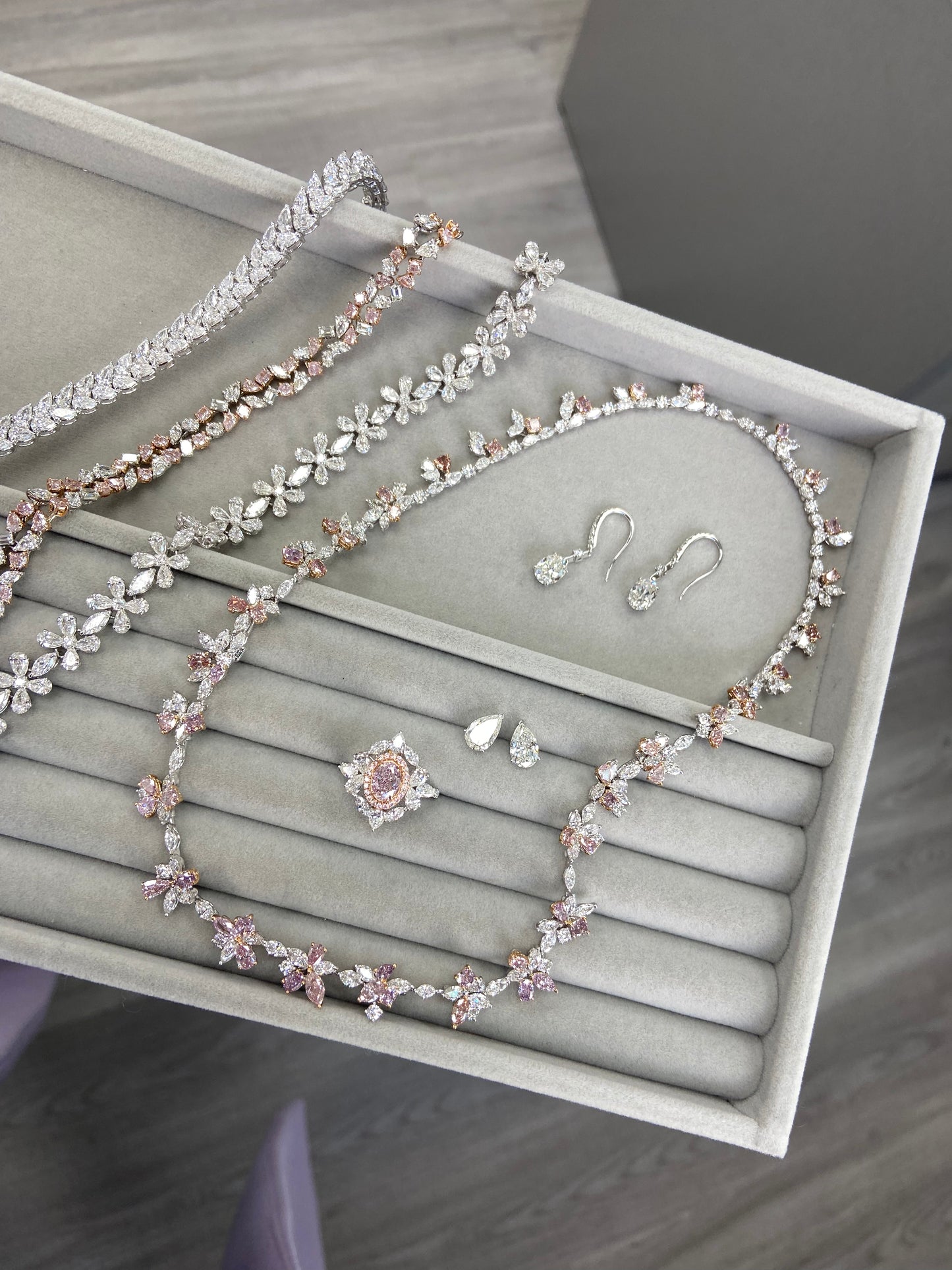 Necklace by Tivoli  Pink diamond, Pink jewelry, Beautiful jewelry