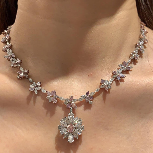 Necklaces | Pear Shaped Illusion Diamond Necklace -Necklaces For Women –  YESSAYAN.com